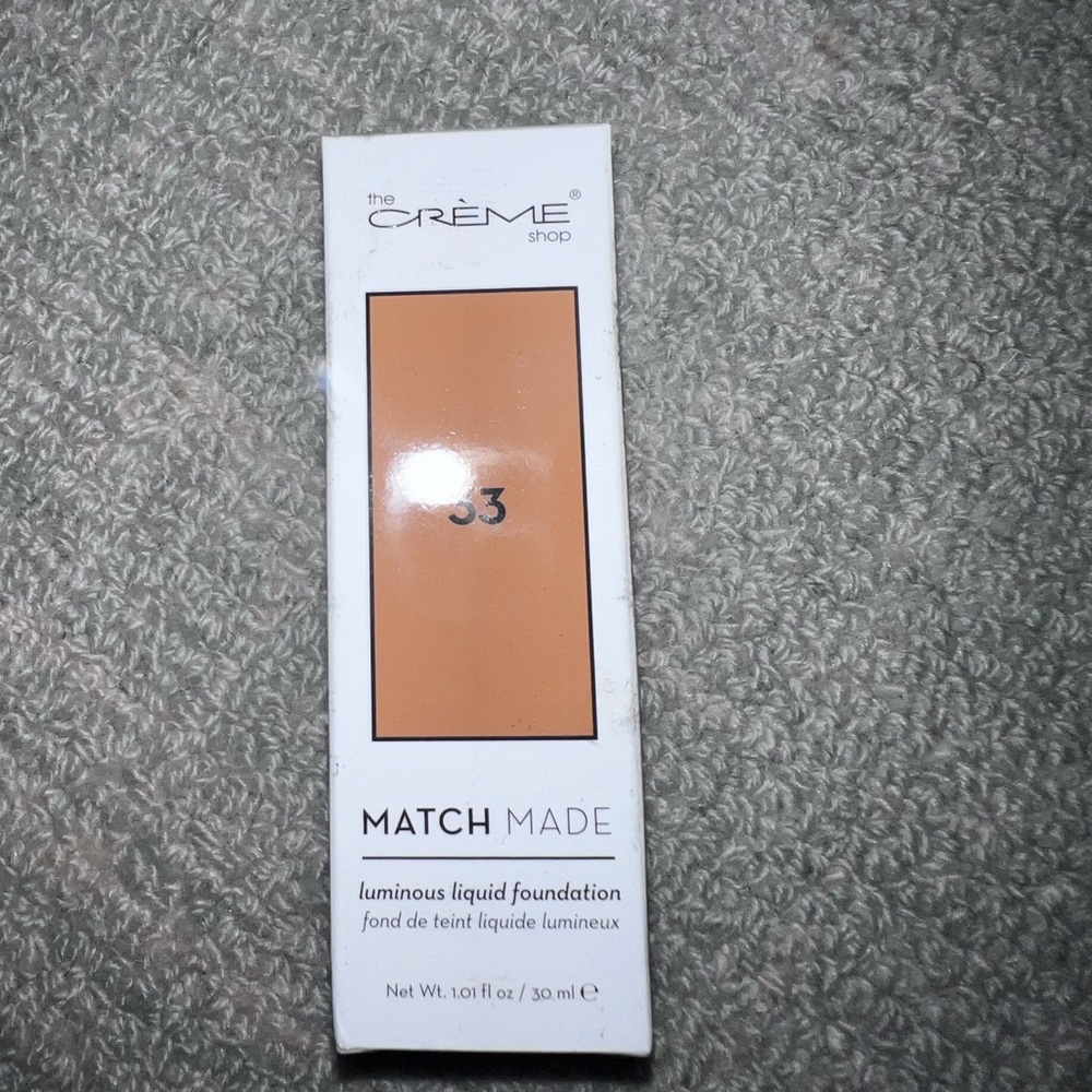 The crème shop match made #33 liquid foundation; new!